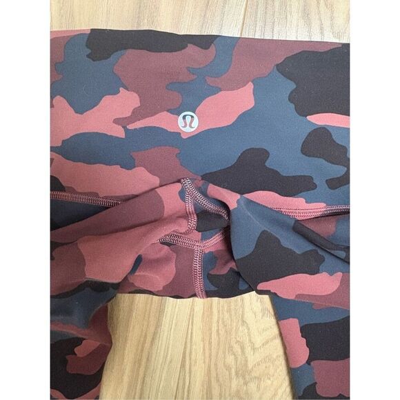 Lululemon Align Tank Top Crop Leggings Set Camo Red Grey Workout Gym - Picture 15 of 15